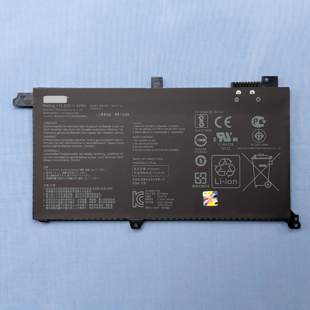BATERAI ASUS VIVOBOOK B31N1732 S14 S430FA S430FN S430UA S430FA X430UF K430FA K430FN K430UF R430FA R4