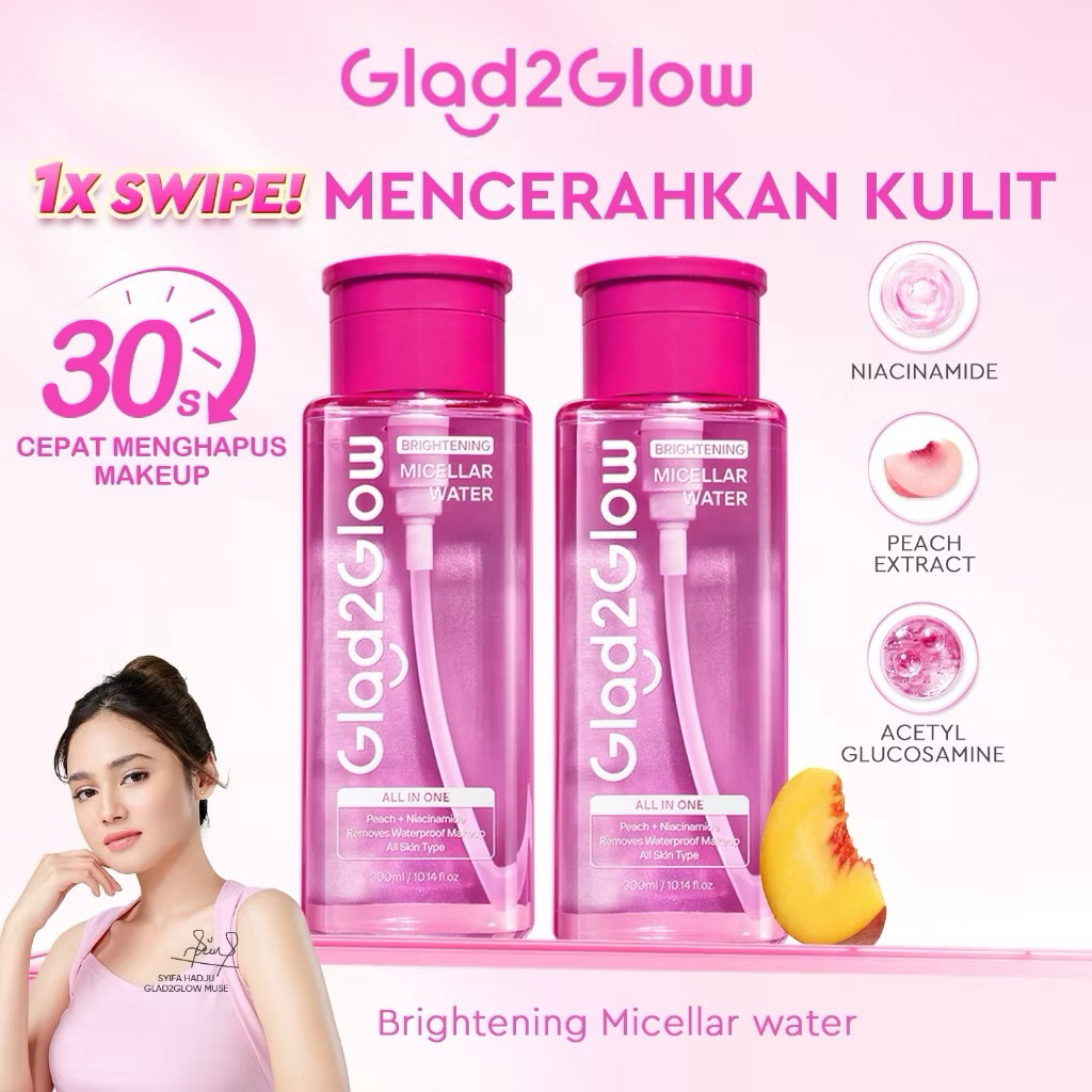 Glad2Glow (G2G) Brightening Micellar Water Pembersih Wajah