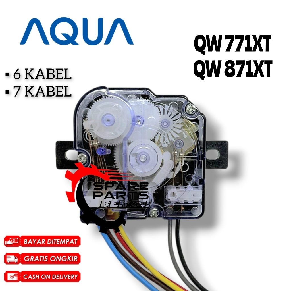 Timer Pencuci AQUA JAPAN 7-8 Kg QW771XT QW871XT Putaran Pencuci Mesin Cuci AQUA 2 Tabung Kwalitas