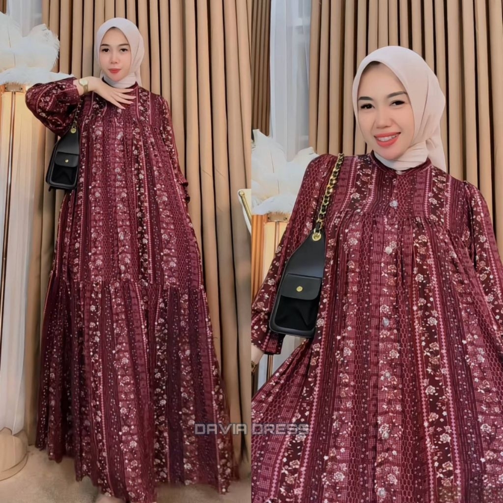 Gamis free hijab rayon diamond ori - Gamis Kekinian set hijab - Gamis rayon diamond set hijab - Gami