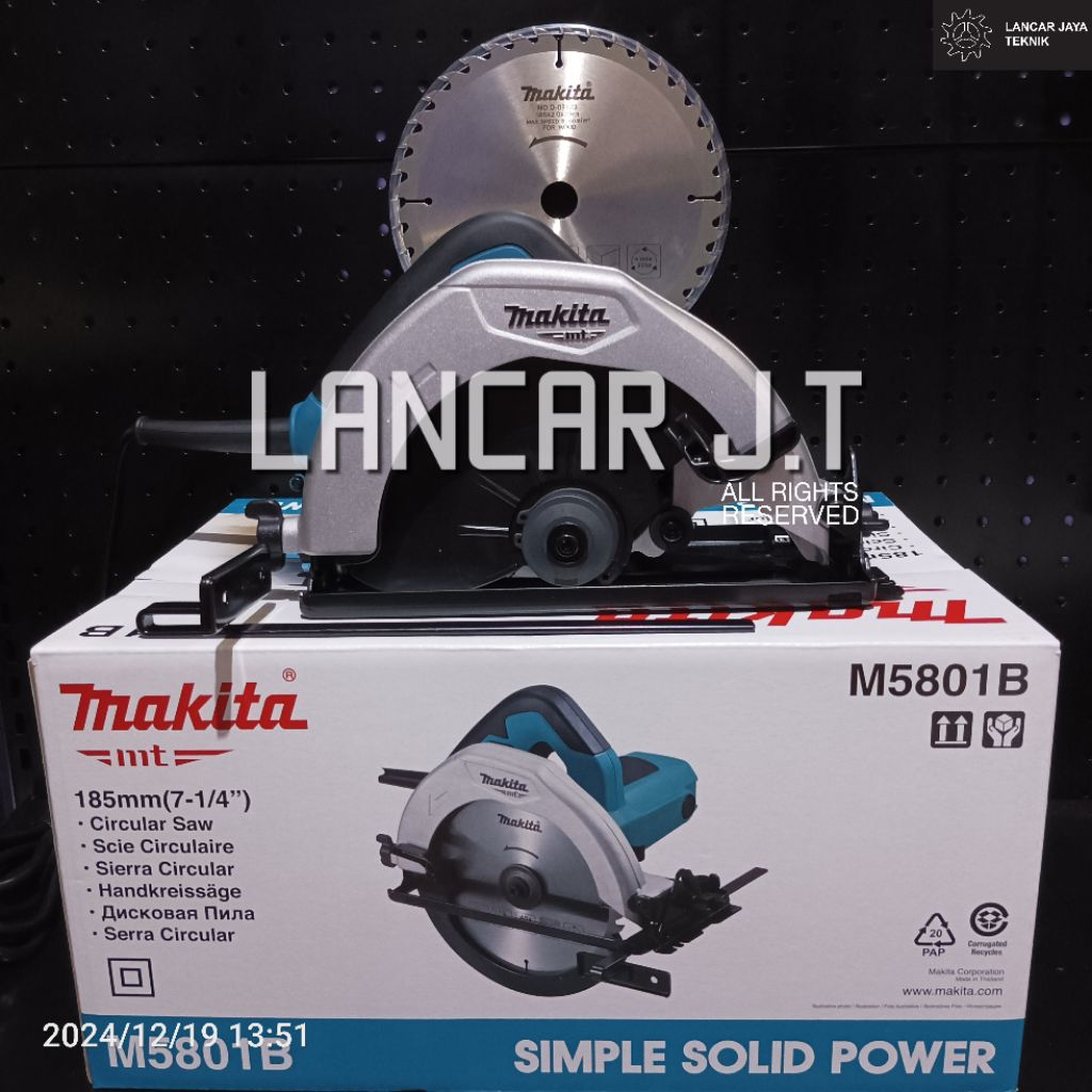 Makita M5801B Cirular Saw Mesin Potong Kayu 7" Serkel Sirkle Makita