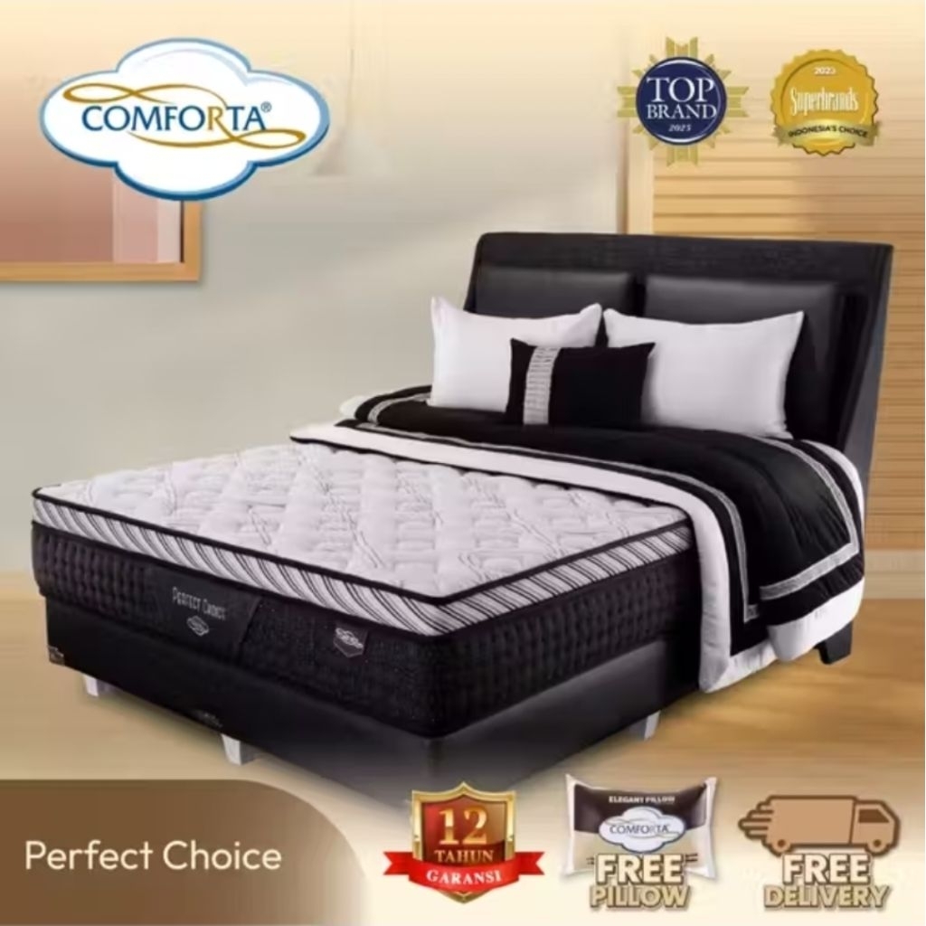 [COMFORTA_BANJARMASIN] PROMO SET SPRING BED COMFORTA PERFECT CHOICE FULLSET(TEBAL 32)