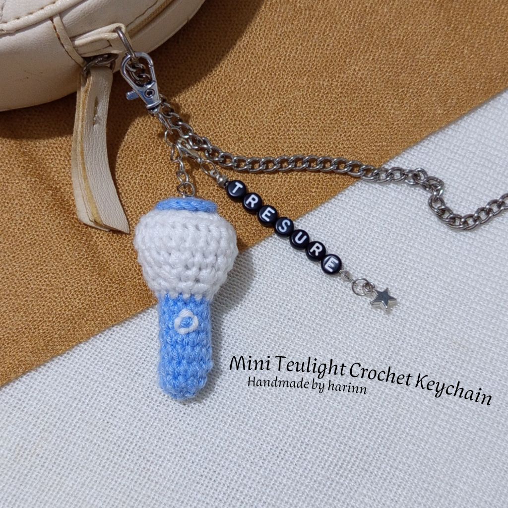 Gantungan Rajut Lightstick Treasure Mini | Crochet Mini Teulight Crochet Bag Charm | Crochet Treasur