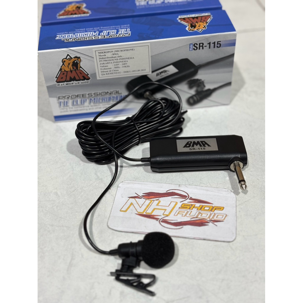 Mic Jepit Kancing BMA SR-115 Cli pon SR115 Condenser Clip On SR 115 Microphone Condensor Mic Baju Mi