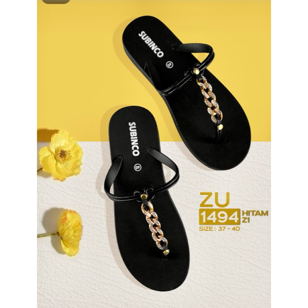 SANDAL JEPIT CEWEK RANTAI GOLD SUBINCO/SANDAL FLAT