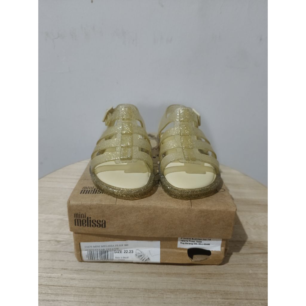 Mini Melissa Flox BB Clear Yellow / Mini Melissa Sandal / Sandal Mini Melissa