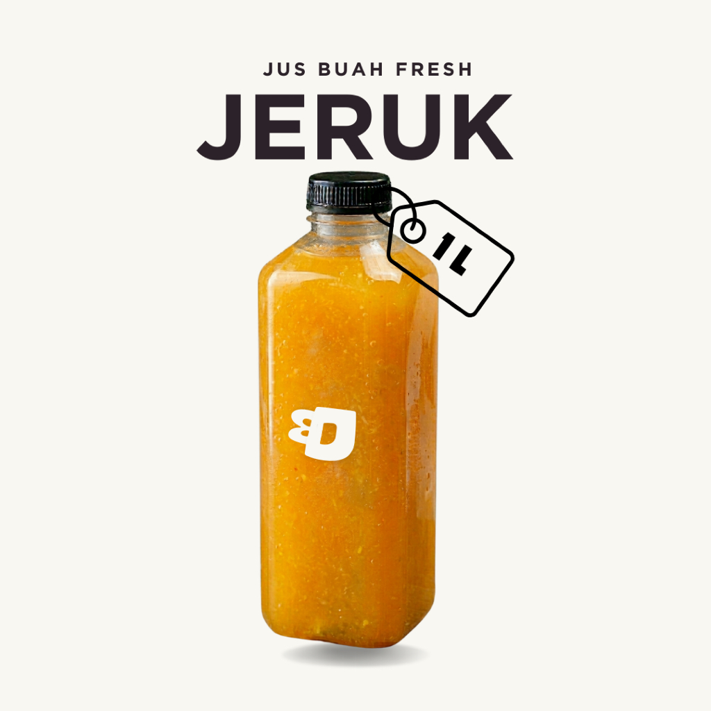 Jus Jeruk 1 Liter Fresh Buah Asli Tanpa Pengawet Kental Legit