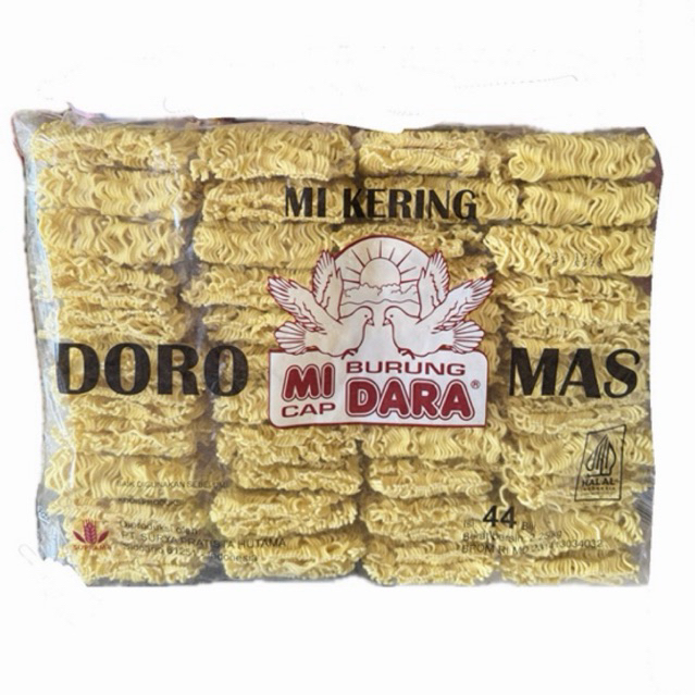 MIE KERING DORO MAS CAP BURUNG DARA ISI 44 BIJI BERAT 2,25KG