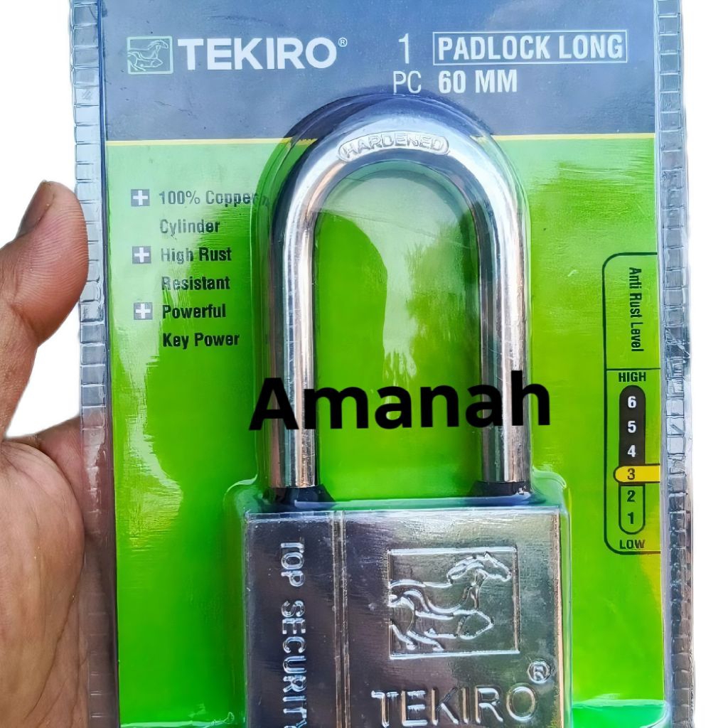Tekiro gembok gudang ruko 60mm leher panjang