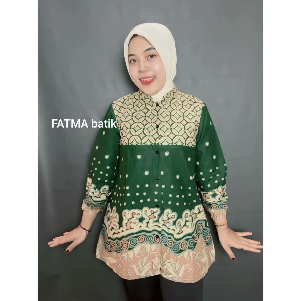 Baju batik wanita blouse batik wanita moderen Bahan Katun Prisma