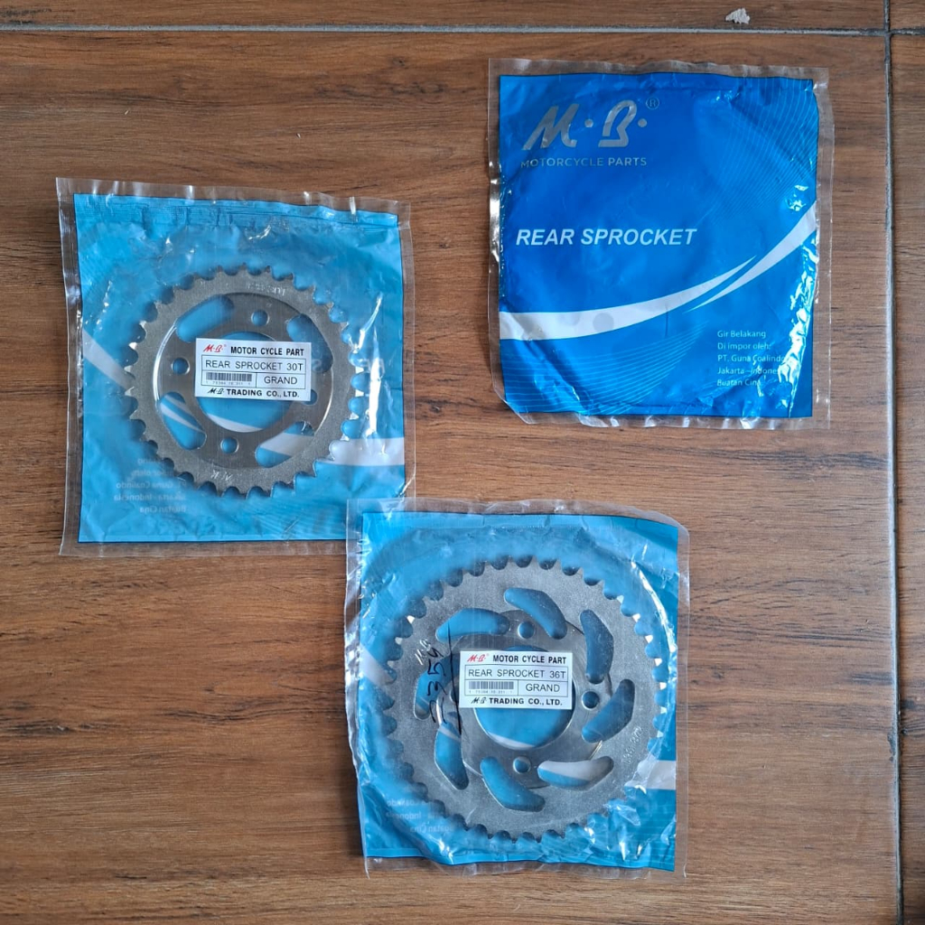 M.B Gir Gear Belakang (Rear Sprocket) Grand 30T 36T Kuat Presisi Tahan Lama