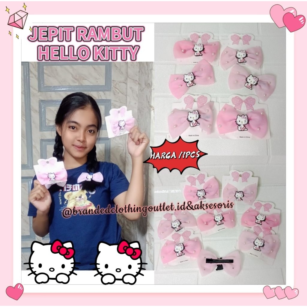 (1PCS) JEPIT RAMBUT HELLO KITTY / JEPIT RAMBUT TERBARU / JEPIT RAMBUT ANAK ANAK LUCU / JEPIT RAMBUT 