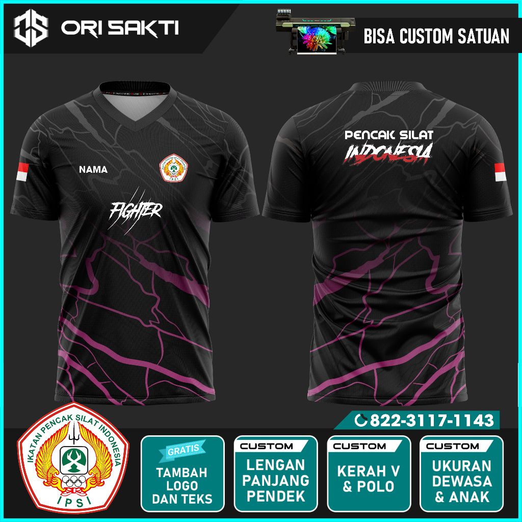 (FREE LOGO & NAMA) Jersey Pencak Silat IPSI Custom Anak Dewasa || Jersey Orisakti Pro