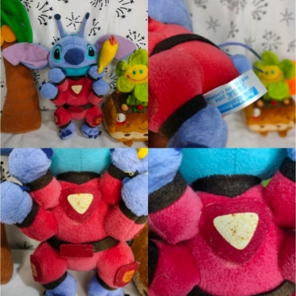 boneka stitch merah kostum alien experiment rare