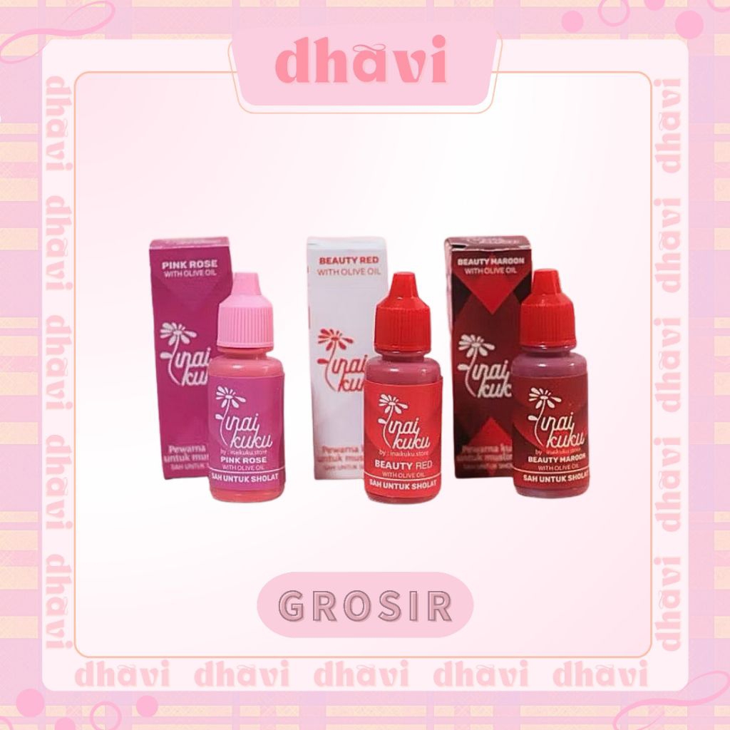 (GROSIR) INAI KUKU Muslimah BPOM Halal Inaikuku.store Pewarna Kuku Original