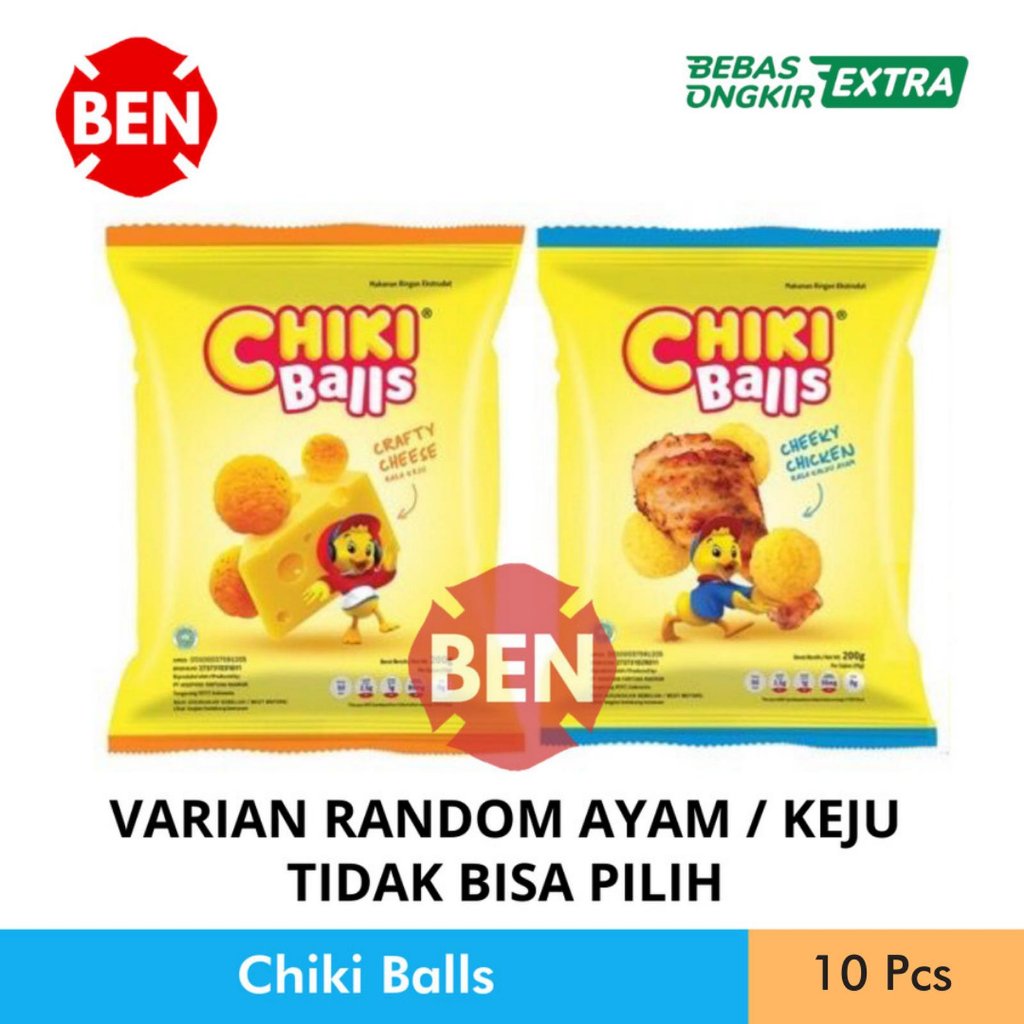 Chiki Balls Rasa Ayam 10g 10gr 10 g gr gram - Ball Murah Grosir Dus