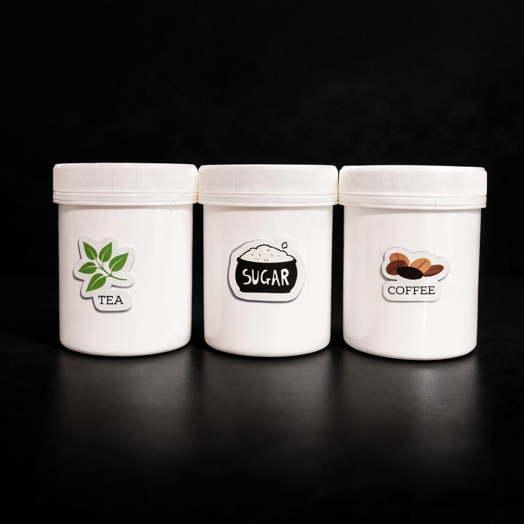 Toples tempat penyimpanan teh gula kopi dll / ples pantry plastik