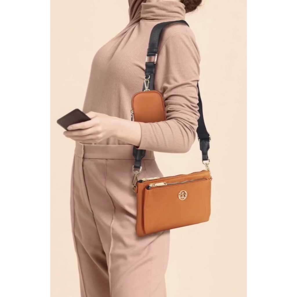 Bellezza - Sling mini nylon / Camel / Original