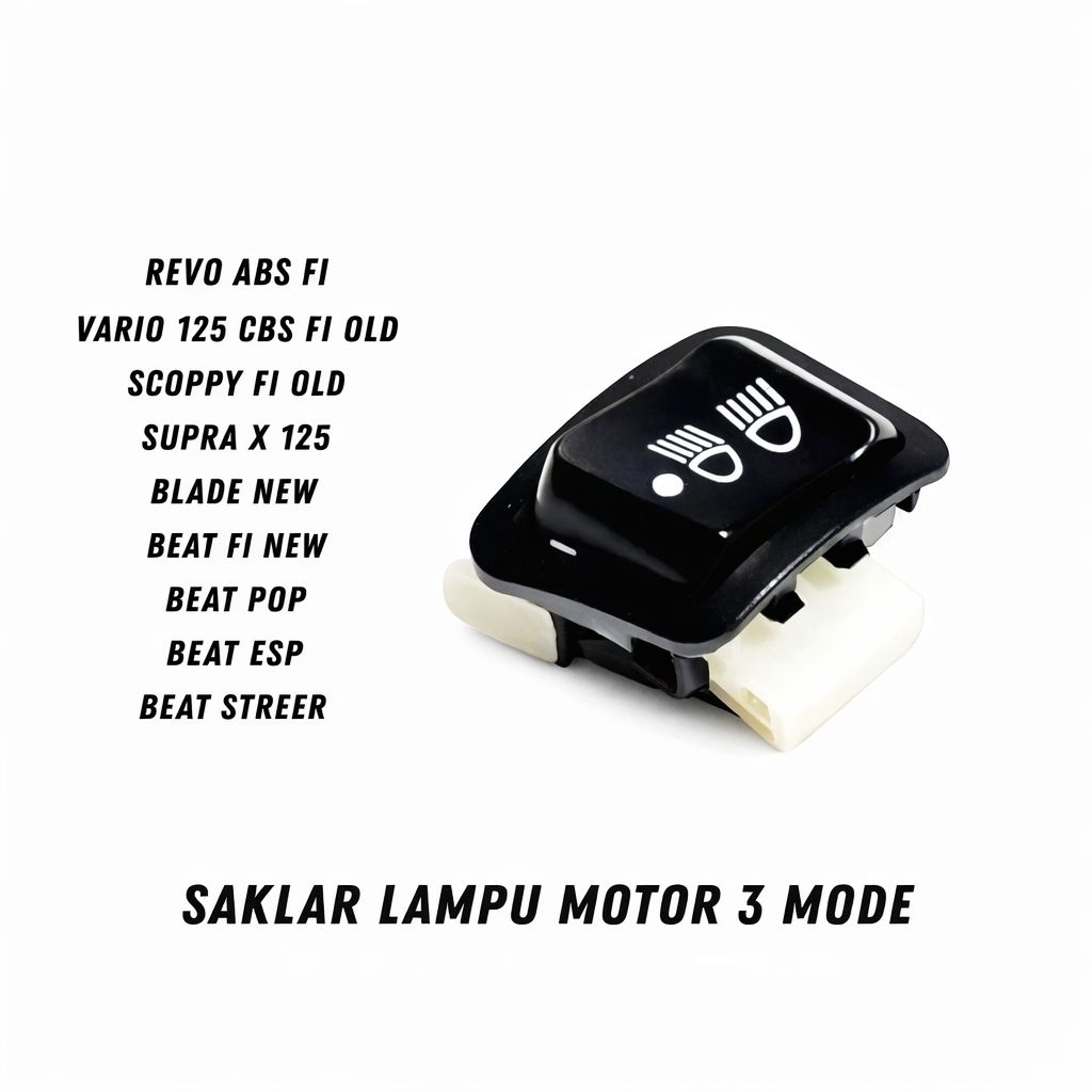 SAKLAR TOMBOL LAMPU MOTOR 3 MODE