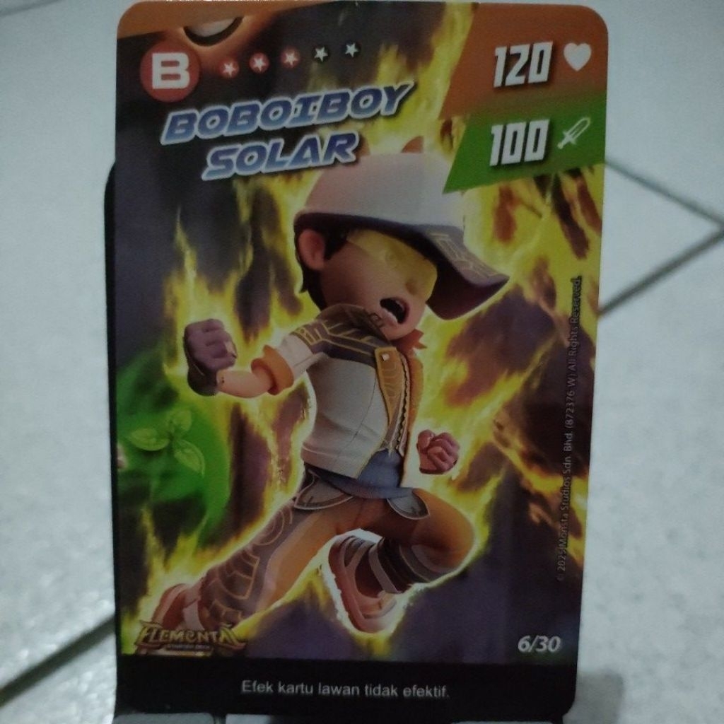 Monsta Galaxy Card Pek Elemental Kartu BoBoiBoy Solar Limited Edition