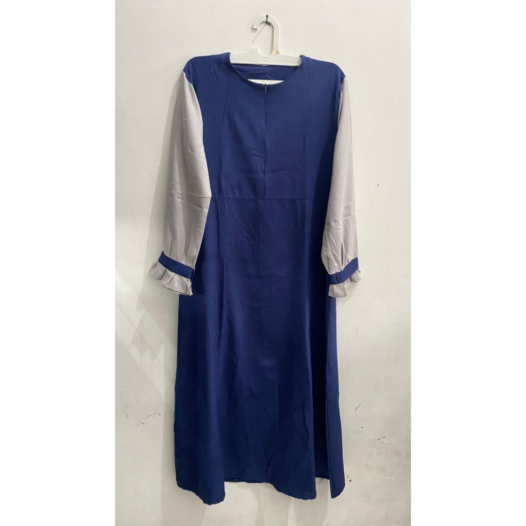 gamis navy abu polos