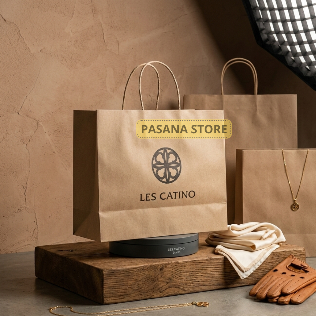 Grosir Paper bag Les catino landscape coklat tas kado hadiah dan hampers