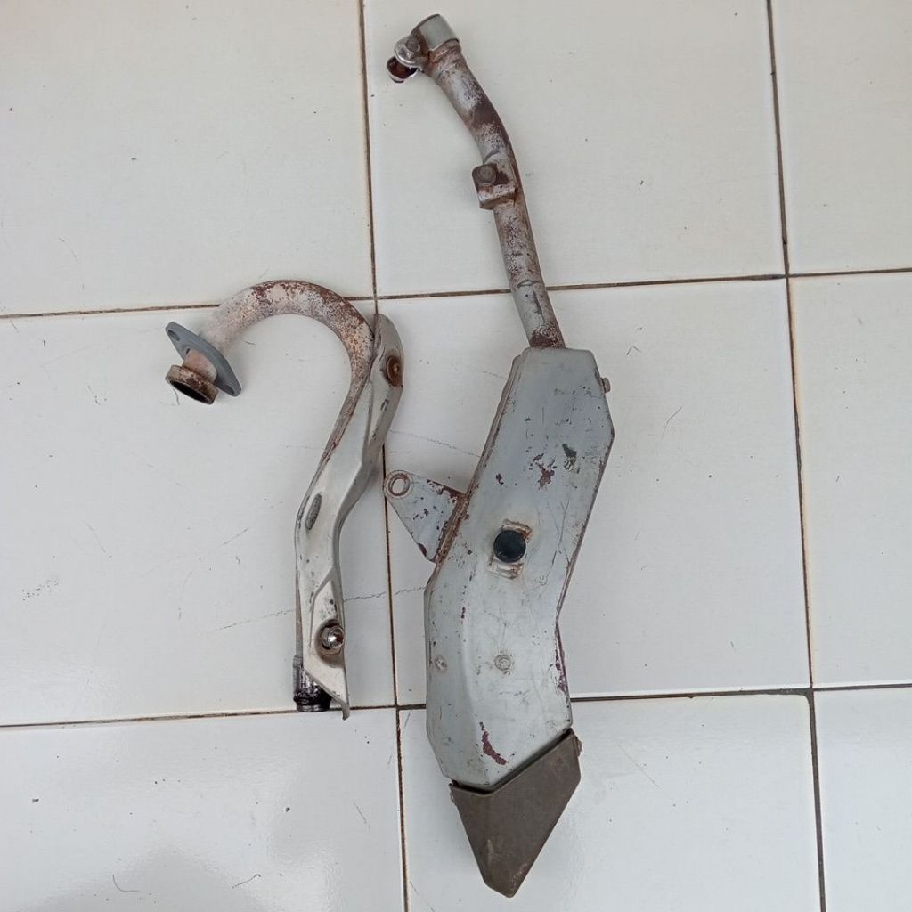 knalpot kenalpot kawasaki klx bf dtracker 150 lama bekas original