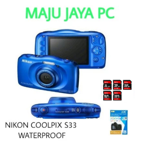 NIKON COOLPIX S33 WATERPROOF CAMERA DIGITAL