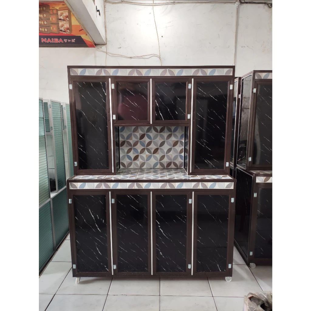 Rak piring 4 pintu tiang alumunium ACP/rak piring 4 pintu/rak piring alumunium/rak piring acp/rak pi