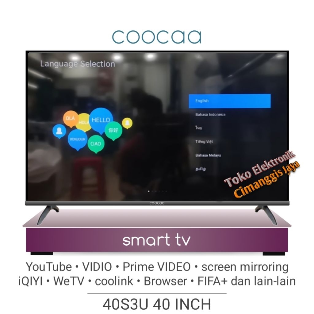 Smart tv led Coocaa 40 inch 43 inch digital