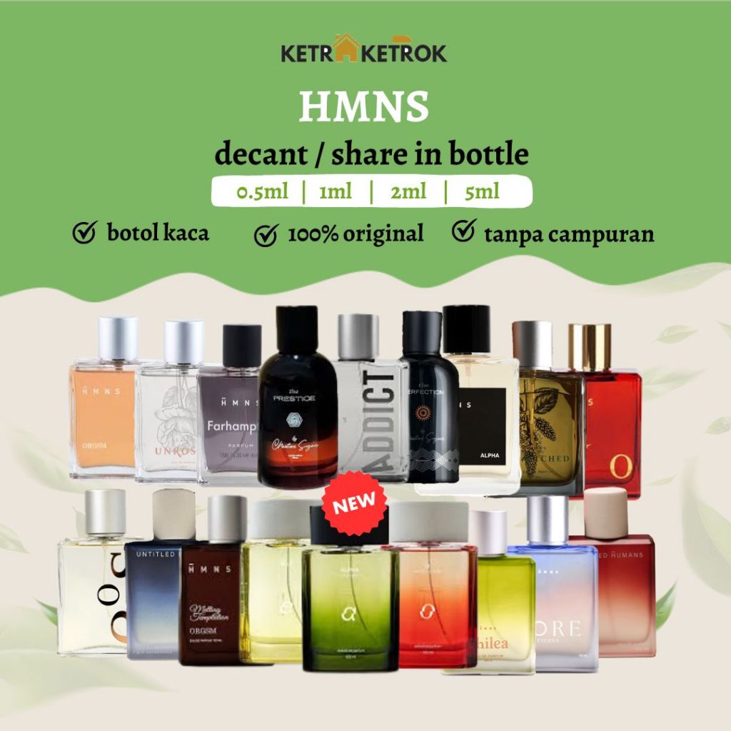 DECANT SHARE PARFUM PERFUME HMNS Hyper Series Bloom Nova Green Tsana Philea SORE Eterna Zena Melting