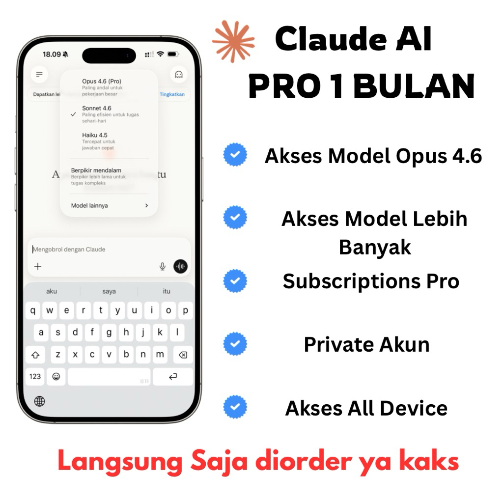 Claude AI Pro 1 Bulan