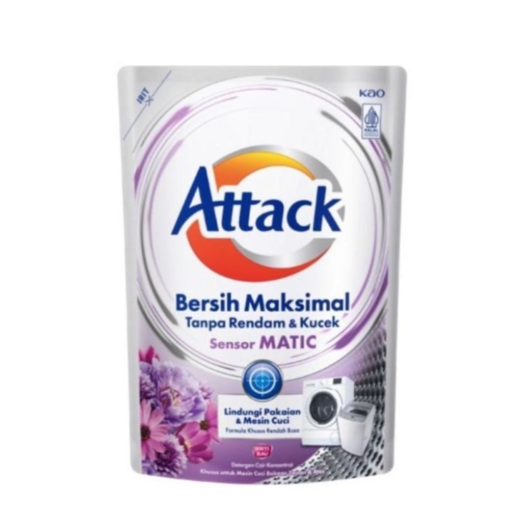 Attack Sensor Matic Front & Top Load Deterjen Cair 1200 ml