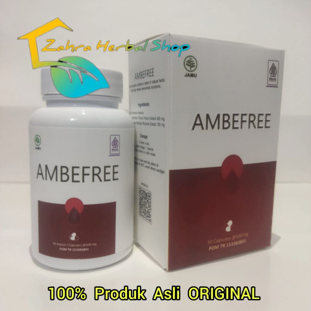 AMBEFREE ASLI ORIGINAL OBAT HERBAL MENGOBATI AMBEIEN DAN WASIR