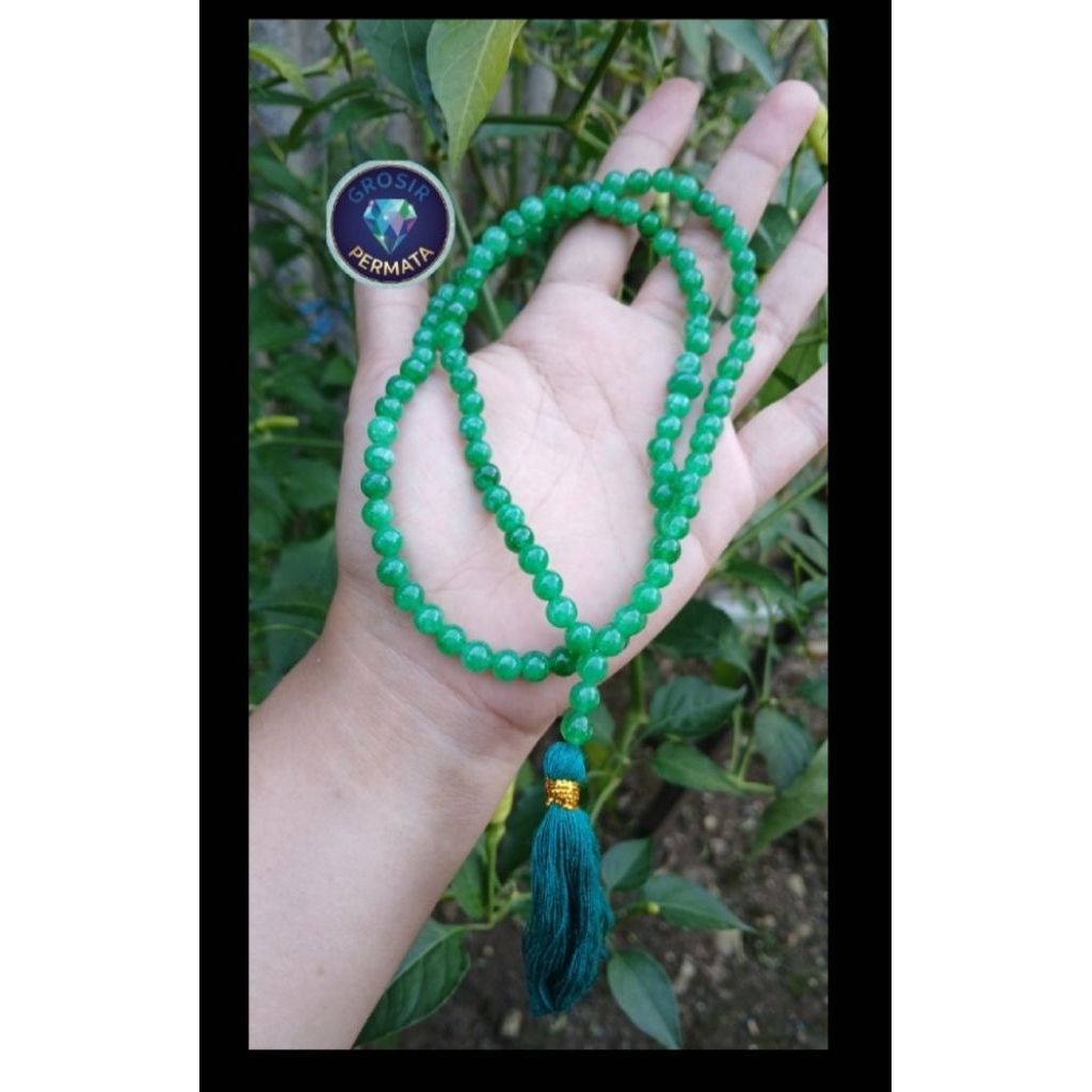 tasbih batu giok 6mm 99 butir