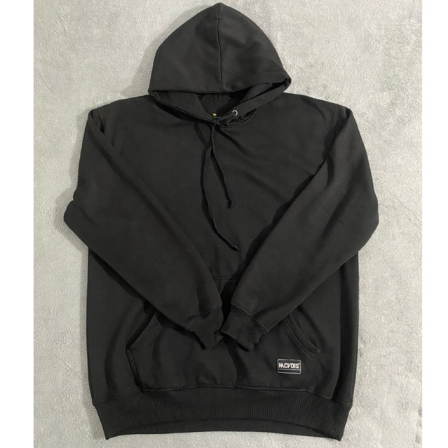 Hoodie hitam polos MCVOIS
