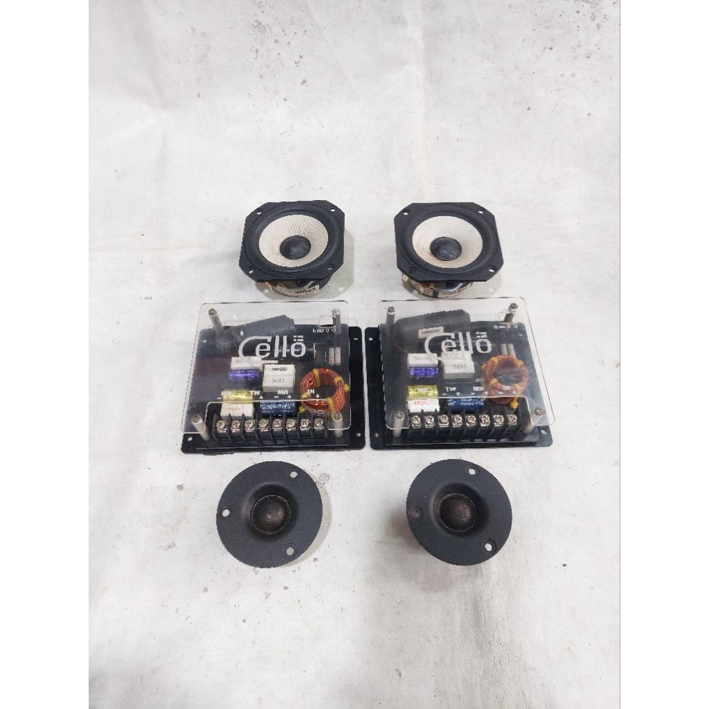 Speaker midrange Cello Crosover 3 way Cello dan Tweeter Cello
