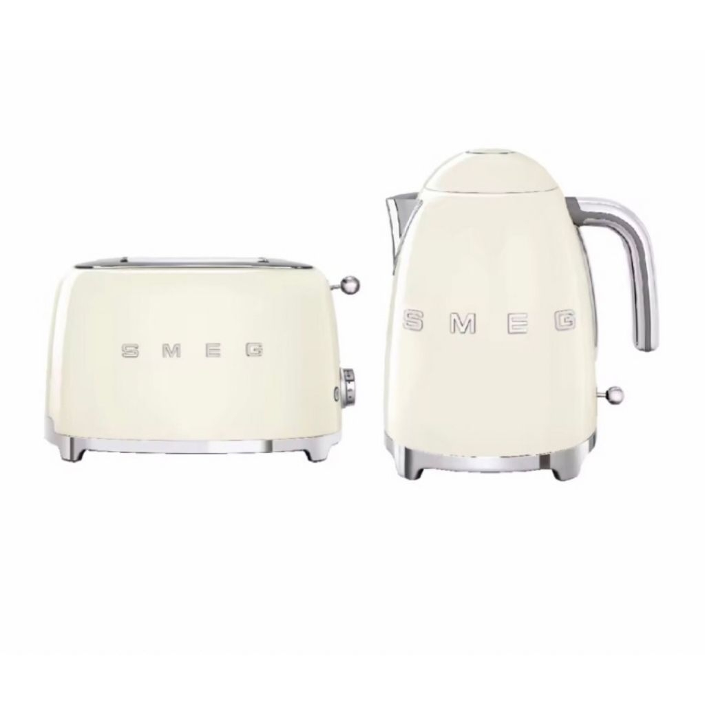 SMEG SET TOASTER & KETTLE CREAM