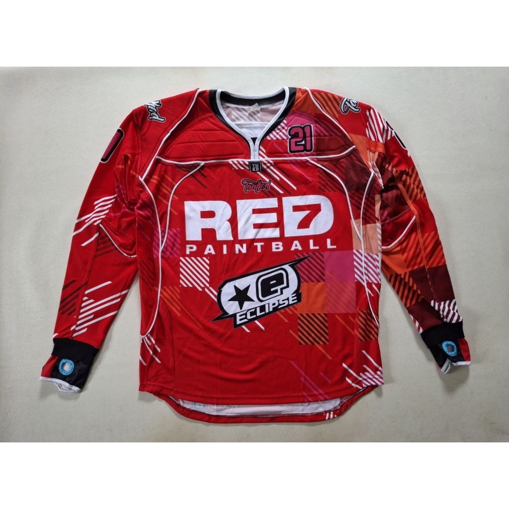 JERSEY LONGSLEEVE PAINTBALL RED SEVENS SINGAPORE