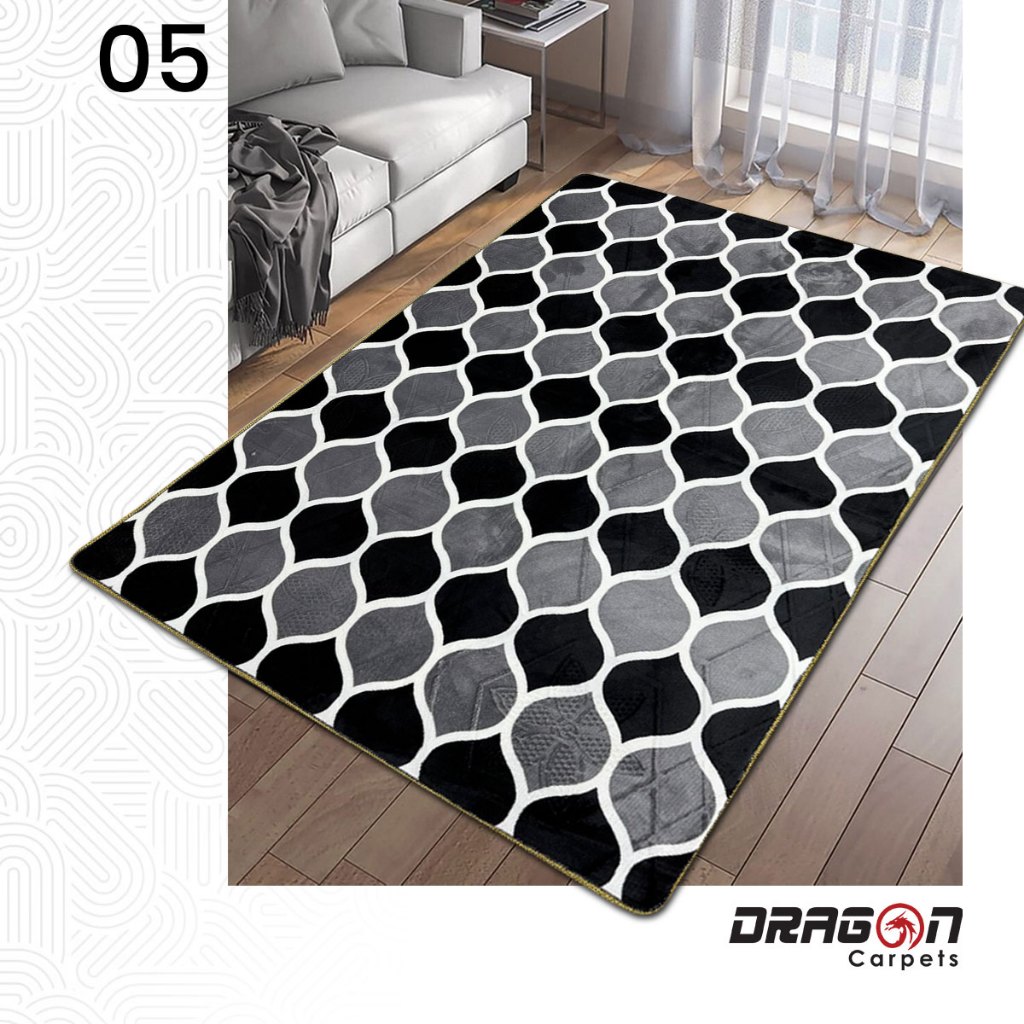 [CG] 140x190cm Karpet Lantai Polyester Malaysia Dragon Prime | Anti Slip | Bulu Halus | Busa Tebal