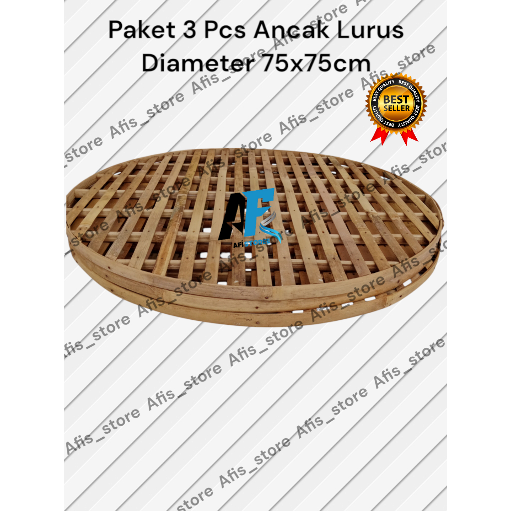 PAKET 3 Pcs Ancak Kurungan Ayam Bangkok Model Lurus Diameter Lingkaran 75x75cm Bahan Full Bambu Koko
