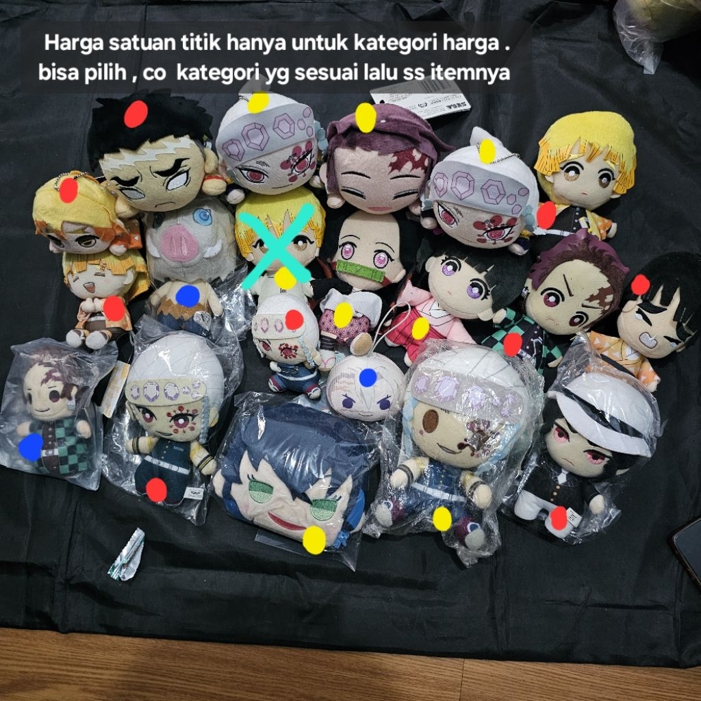 original nuigurumi plush kimetsu no yaiba tanjiro inosuke muzan tengen dkk