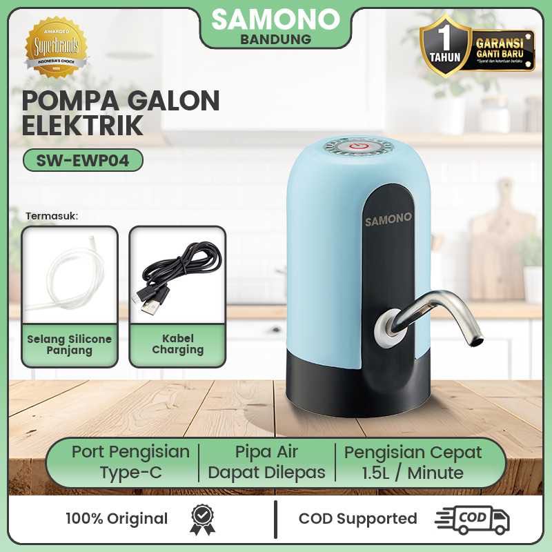 SAMONO Pompa Galon Elektrik / Pompa Galon Elektrik Rechargeable / Pompa Dispenser Galon Re-Chargeabl