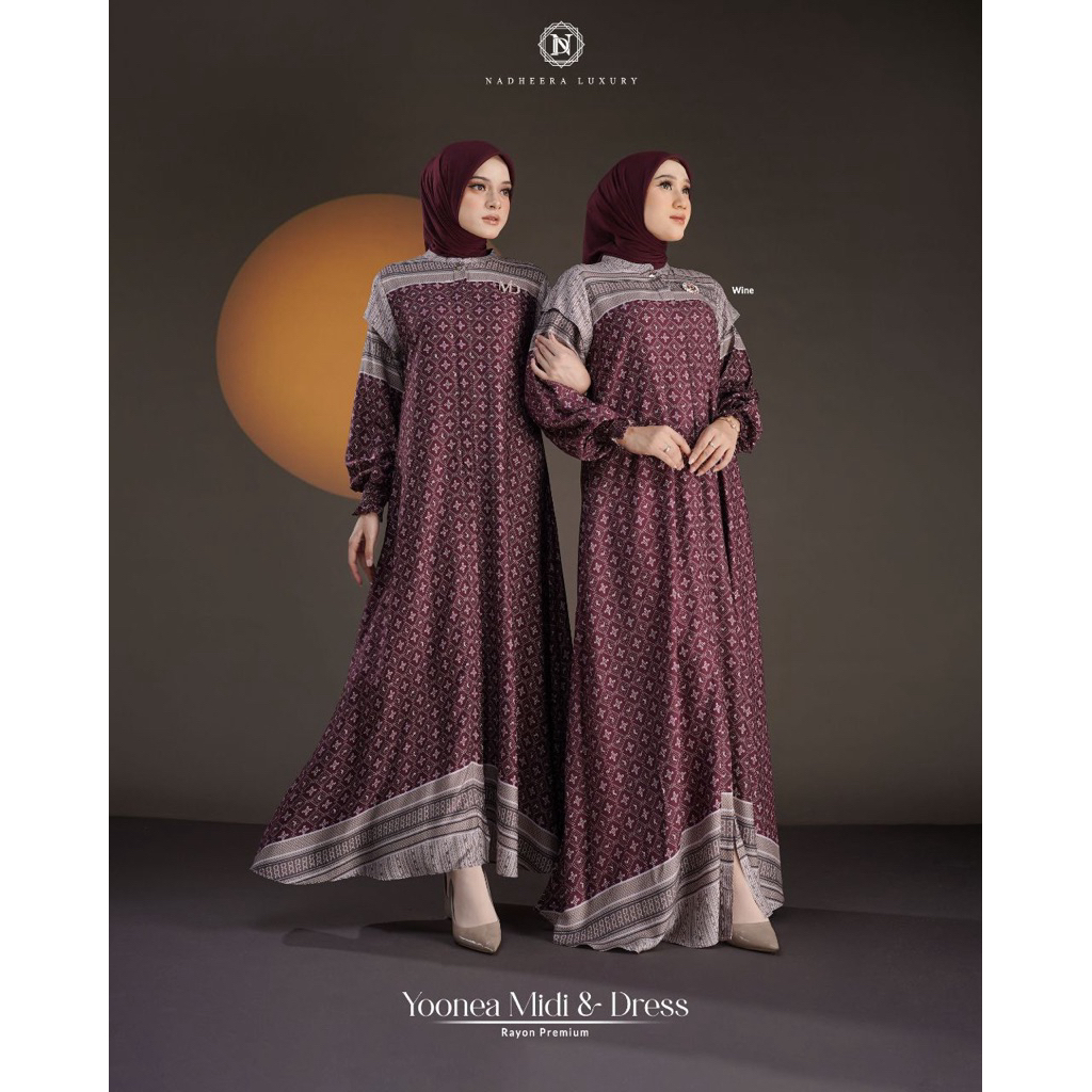 NADHEERA LUXURY - YOONEA SERIES DRESS / MIDI / BLOUSE TERBARU BAHAN RAYON