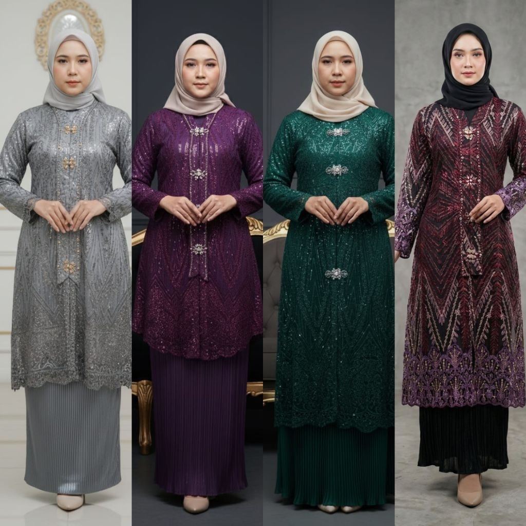 Gamis Outer Tile Pesta Aghnia