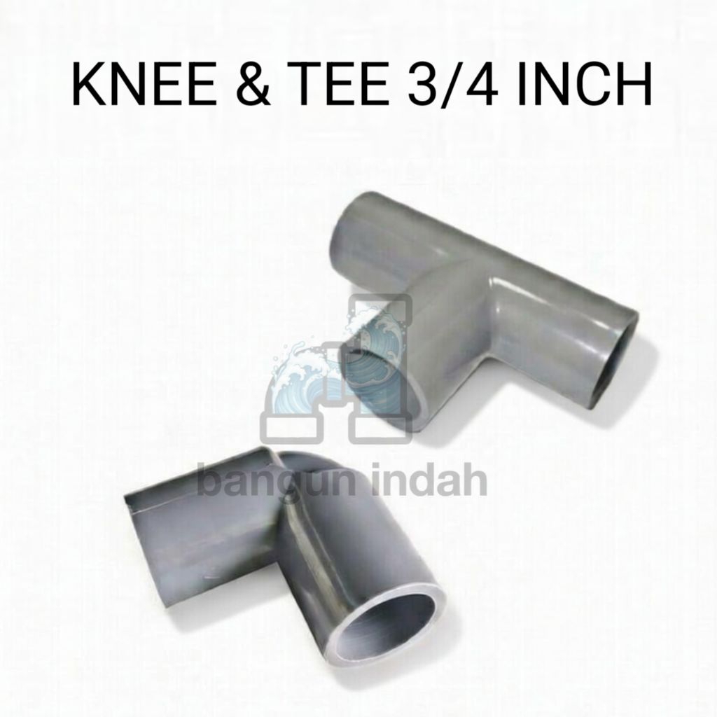 Knee Elbow L Keni Kni Knie Tee T 3/4 inch Sambungan pipa PVC ukuran 3/4 inch
