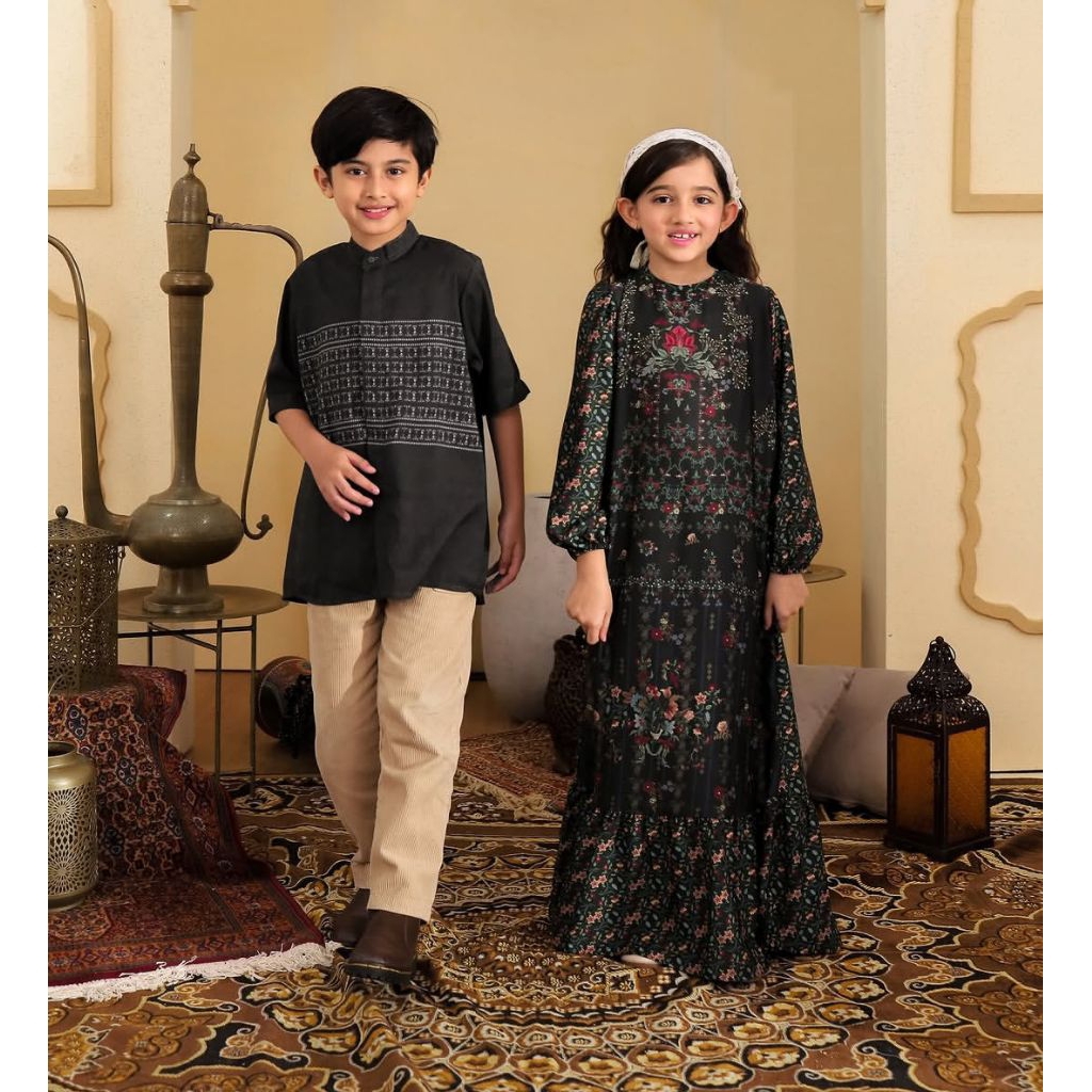 Amani - Yaseera Series Kids || Henna Series Kids HL || Koko Gamis Anak Raya Series Sarimbit By Heave