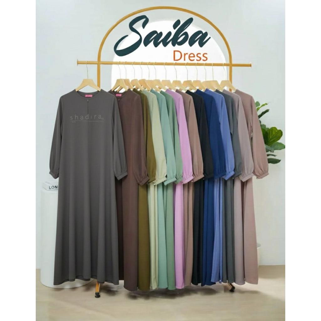 size S, M, L, XL gamis polos abaya basic shadira