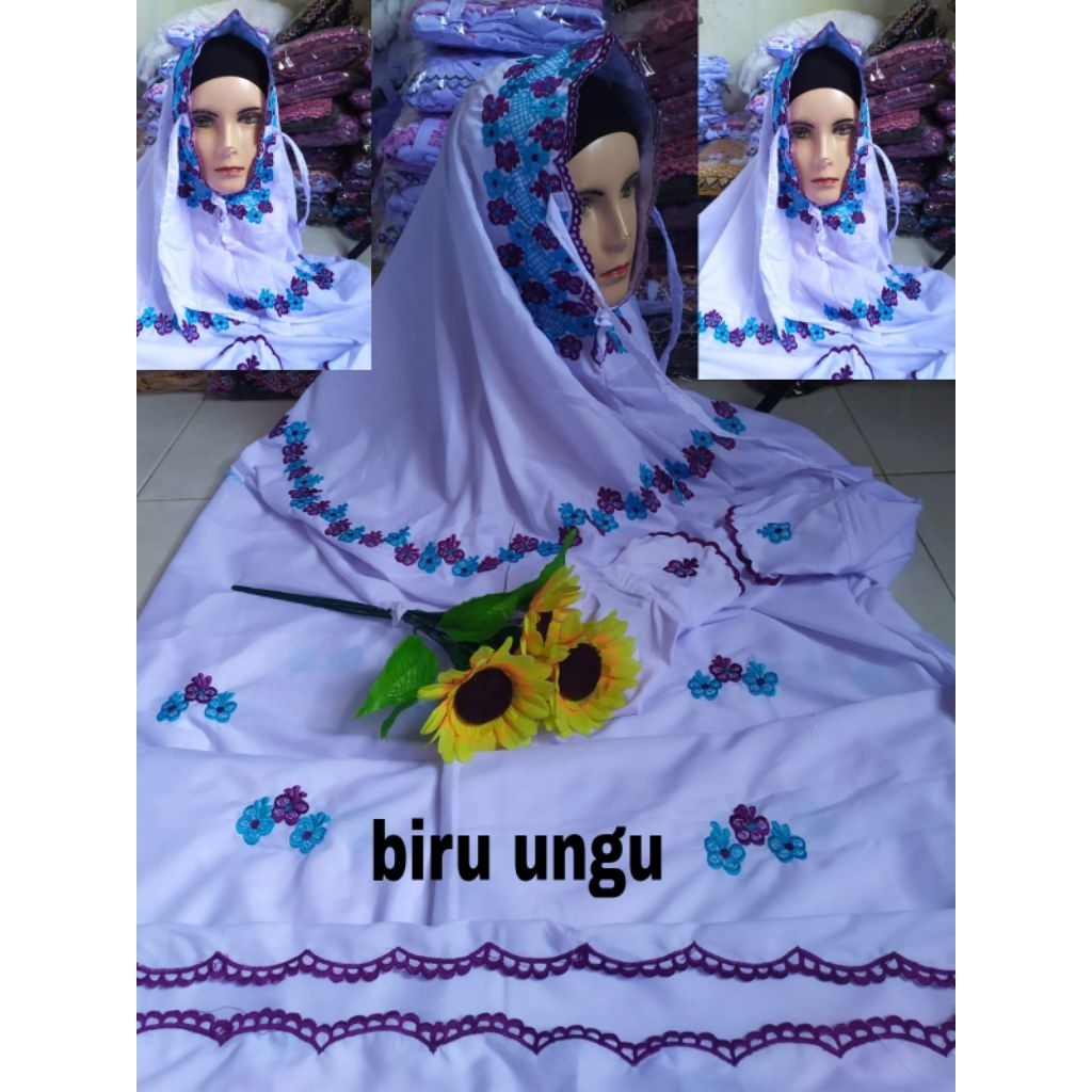 MUKENA TERUSAN MURCE POLINO SILK GRADE AAA BORDIR CANTIK