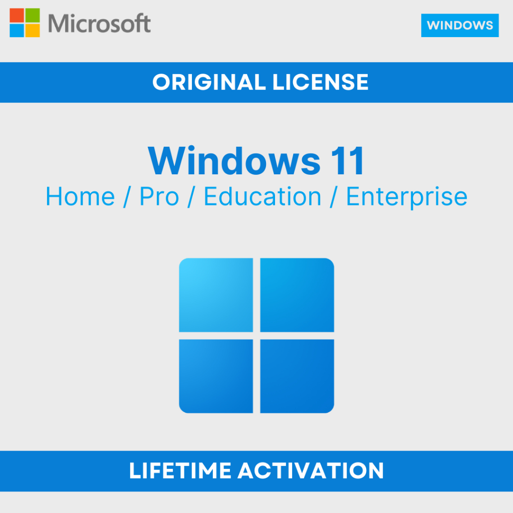 Windows 11 Home | Pro | Education | Enterprise - Original Lifetime License